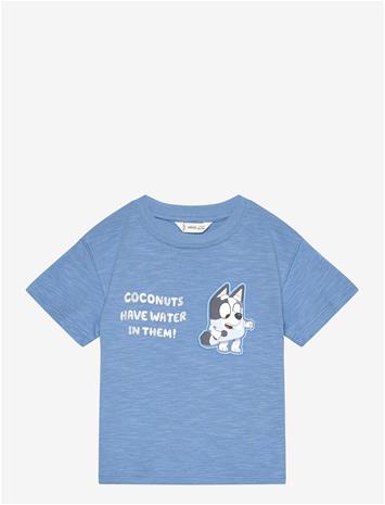 MANGO Bluey Printed T-Shirt - MEDIUM BLUE - 3-4