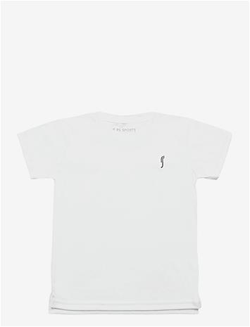 RS SPORTS Junior Performance Tee - WHITE/BLACK - 8-10