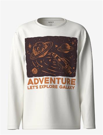 NAME IT Nkmvictor Ls Nreg Top - CLOUD DANCER - 134-140 – kuva 2/2