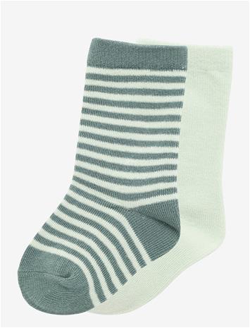 Mango 2 Pack Mixed Socks - Green - 1-2