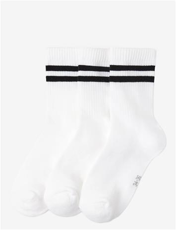 LINDEX 3-Pack Socks - WHITE - 34/36