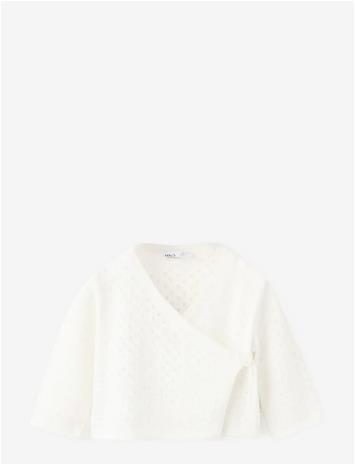 MANGO Openwork Knit Cardigan - NATURAL WHITE - 68
