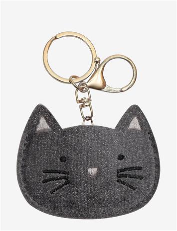 MIMI & LULA Keyring - Grey Kitty Cat - GREY - One Size
