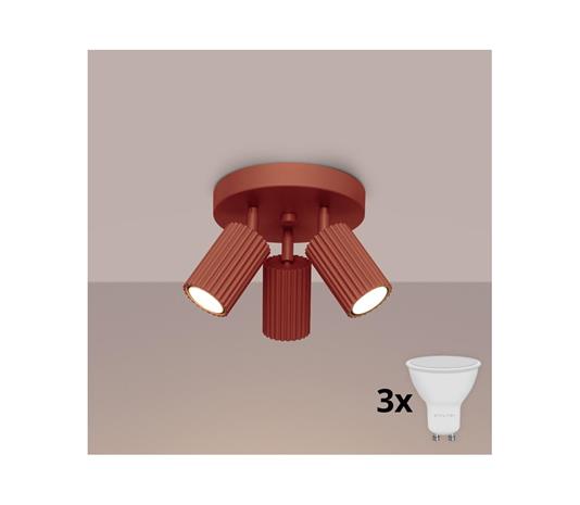 Brilagi - LED-kohdevalaisin CRESTO 3xGU10/10W/230V punainen