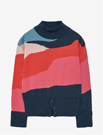 BOBOLI Knitwear Pullover - INDIGO - 122