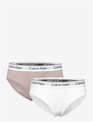 CALVIN KLEIN 2Pk Bikini - BRIGHTWHITE DUSTEDFOX - 128-140