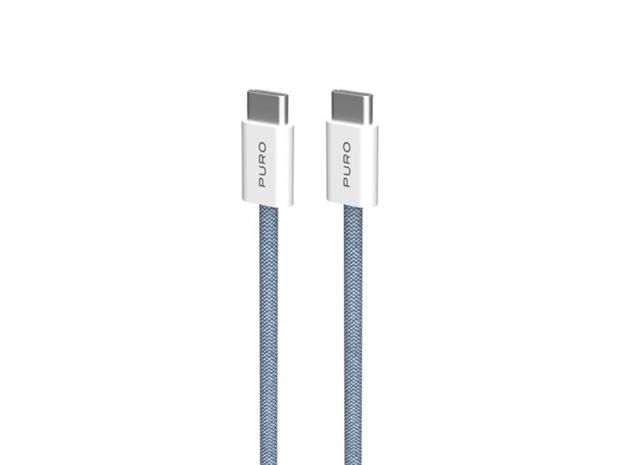 Puro Fabrik 60W USB-C - USB-C Cable 1.5m - Blue