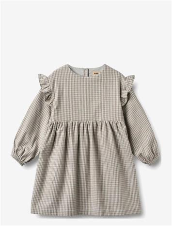 WHEAT Dress Gro - GREYBROWN CHECK - 152 – kuva 2/2