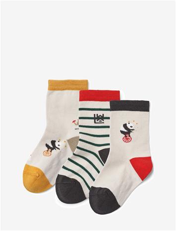 LIEWOOD Silas Socks 3-Pack - CIRCUS / SANDY MIX - 19/21