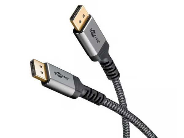 Pro DisplayPort Plus 2.0/2.1 - Näyttökaapeli - 1m - Harmaa