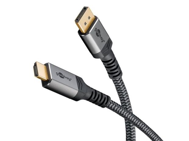 Pro Diplayport- HDMI 2.0/2.1 - 1m - Grey