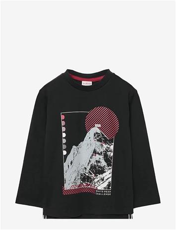 BOBOLI Knit T-Shirt - BLACK - 128