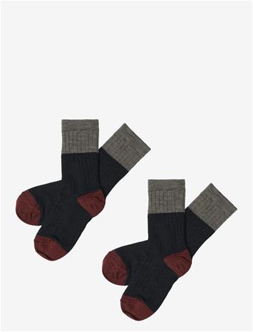 FUB 2-Pack Colour Block Socks - DARK NAVY - 19/21 – kuva 2/2
