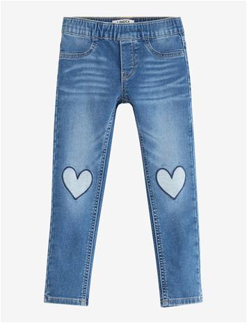 LINDEX Trousers Denim Sara Heart Knee - DENIM - 92