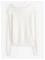 LINDEX Sweater Knitted Fold Down - OFF WHITE - 128 – kuva 2