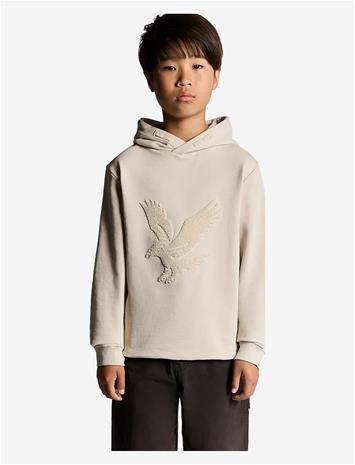 LYLE & SCOTT Towelling Eagle Pullover Hoodie - PUTTY - 110-116