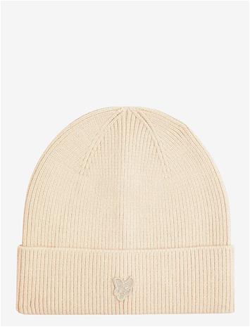 LYLE & SCOTT Tonal Eagle Beanie - PUTTY - One Size