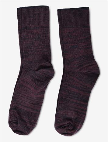 FUB 2-Pack Melange Socks - VIOLET,DARK NAVY - 33/36