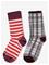 FUB 2-Pack Classic Striped Socks - VIOLET,CLASSIC RED - 29/32 – kuva 2
