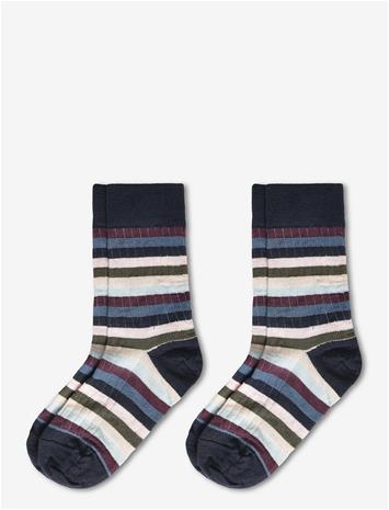 FUB 2-Pack Classic Striped Socks - DARK NAVY,MULTI STRIPE - 29/32