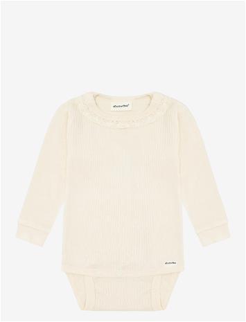 MINYMO Body Ls Rib - WHITE SWAN - 80