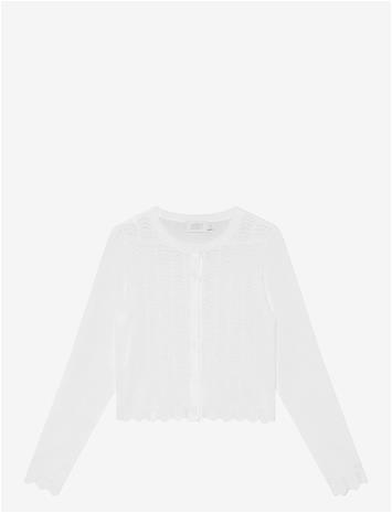 CREAMIE Cardigan Pointelle - CLOUD - 110