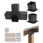 Pergola-sarja, 4x4 tuuman puupalkit, hiiliteräksinen kiinnike, ulkohuvimajoihin