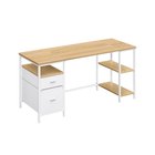 Tietokonepöytä VASAGLE LWD047B16, 2 hyllyä, 160 × 76 × 60 cm [LWD105YD01]