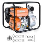 Bensiinikäyttöinen vesipumppu VEVOR RT100ZB26-5.6Q, 7,62 m:n letkulla, 67,8 × 52 × 59 cm