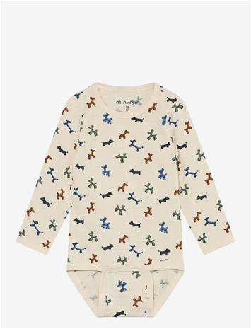 MINYMO Body Ls Aop - WHITE SWAN - 92