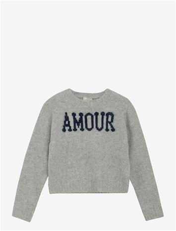 CREAMIE Pullover Knit - LIGHT GREY MELANGE - 110\116