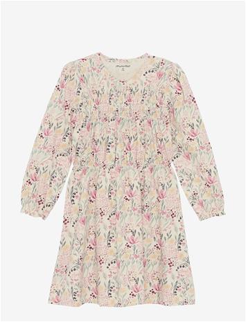 MINYMO Dress Ls Aop - SANDSHELL - 98