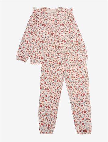MINYMO Pyjamas Ls Set Aop - SANDSHELL - 122