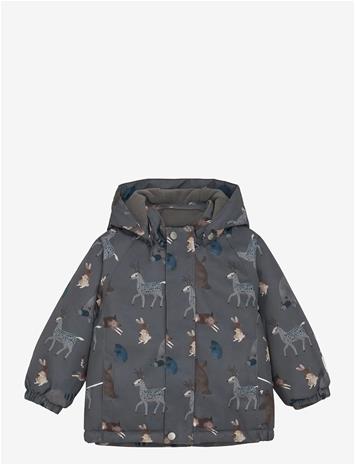 MINYMO Snow Jacket Aop - DARK GULL GREY - 80