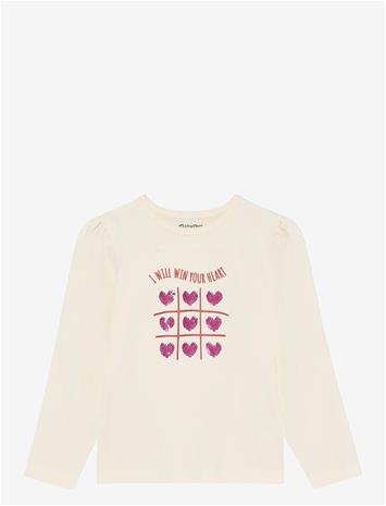 MINYMO T-Shirt Ls - WHITE SWAN - 128