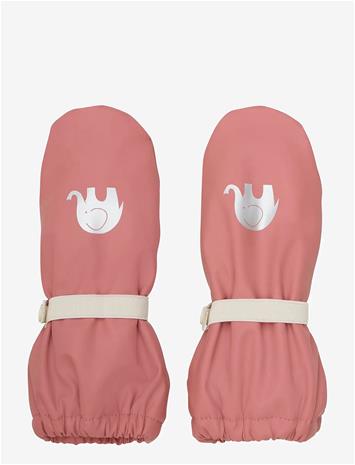 CELAVI Padded Pu-Mittens W.fleece - BRICK DUST - 4-6Y