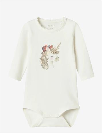 NAME IT Nbfnicorn Ls Body Box - CLOUD DANCER - 56