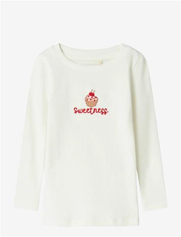 NAME IT Nmfnatasja Slim Ls Top - CLOUD DANCER - 92