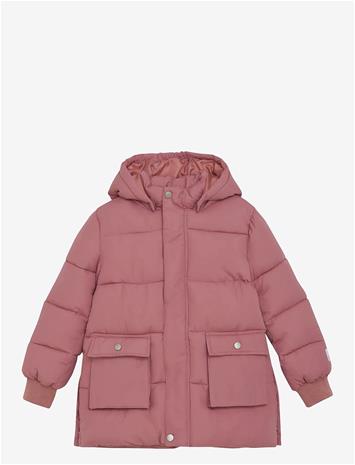 MINYMO Quilted Long Jacket - WITHERED ROSE - 110