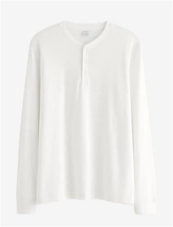 LINDEX Top Ls Henley - OFF WHITE - 128 – kuva 2/2