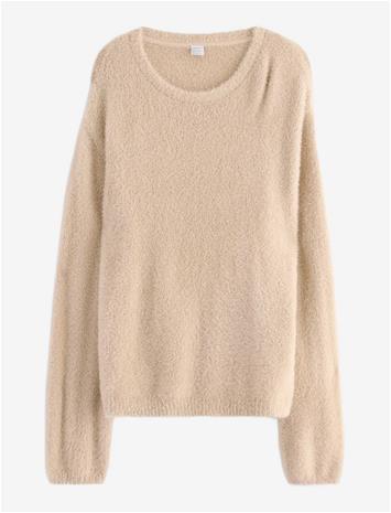 LINDEX Sweater Feather Yarn - BEIGE - 146/152