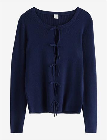 LINDEX Sweater With Bows At Front - DARK BLUE - 128
