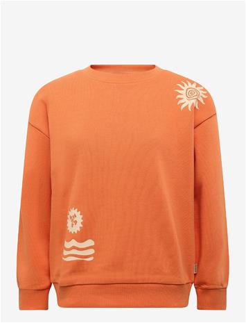 WHEAT Sweatshirt L/S Casey - SUNKISSED ORANGE - 110