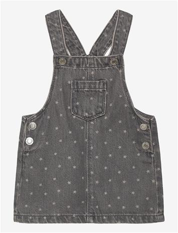 MANGO Denim Pinafore With Stars - OPEN GREY - 2-3