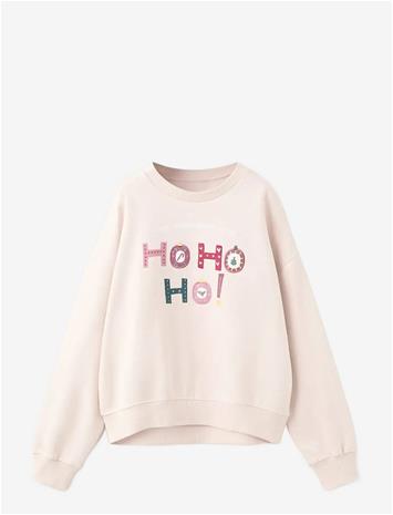 Mango Mango Embroidered Cotton Sweatshirt - Pink - 11-12