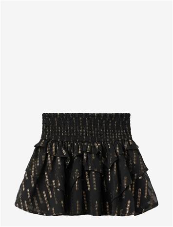 Mango Mango Ruffled Lurex Skirt - Black - 13-14