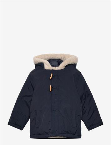 MANGO Hooded Anorak With Buttons - NAVY - 3-4