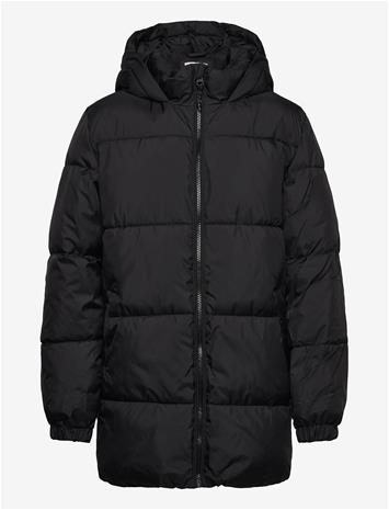 MANGO Long Coat With Padded Lining - BLACK - 116
