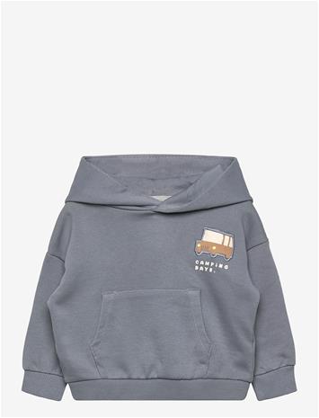 MANGO Embroidered Hoodie - MEDIUM BLUE - 2-3