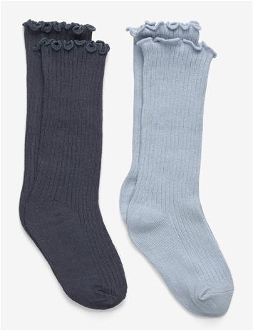 MANGO 2 Pack Ribbed Socks - LT-PASTEL BLUE - 1-2